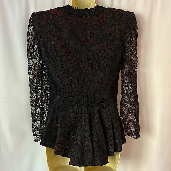 Zeeba New York Beautiful Vtg Gothic Floral Lace Jacket Coat **Approx Size S** - Picture 2 of 6